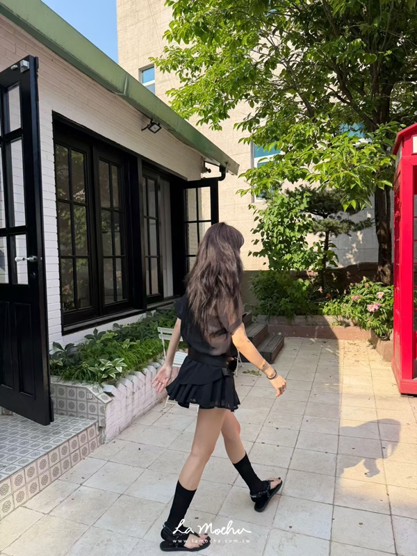 透膚紗三件組腰帶SET(闆娘.花花清單)